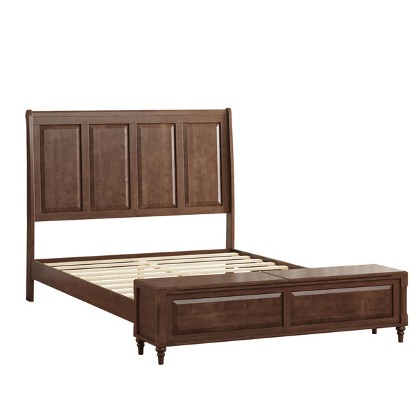 Sleigh Bed Frame With Tall Headboard And Storage Bench Sleigh Bed Frame With Tall Headboard And Storage Bench
