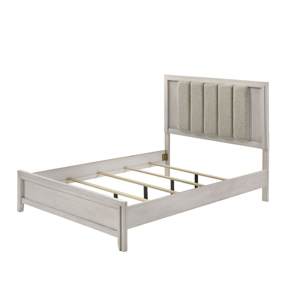 Plush Upholstered Headboard Framed Bed Plush Upholstered Headboard Framed Bed