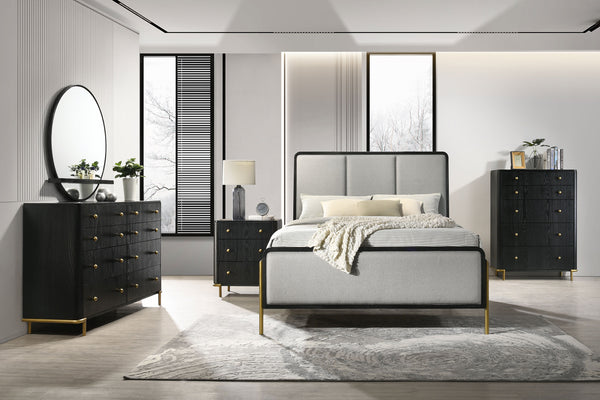 Arini 5-piece Eastern King Bedroom Set Black and Grey Arini 5-piece Eastern King Bedroom Set Black and Grey