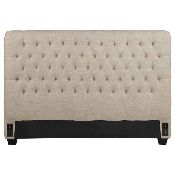Chloe Upholstered Queen Panel Headboard Oatmeal Chloe Upholstered Queen Panel Headboard Oatmeal