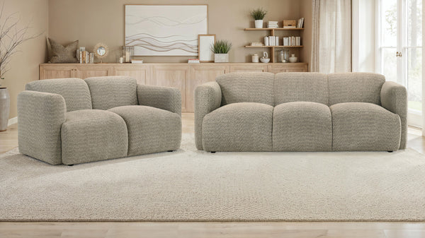 Dorset 2-piece Upholstered Round Track Arm Sofa Set Brown Dorset 2-piece Upholstered Round Track Arm Sofa Set Brown