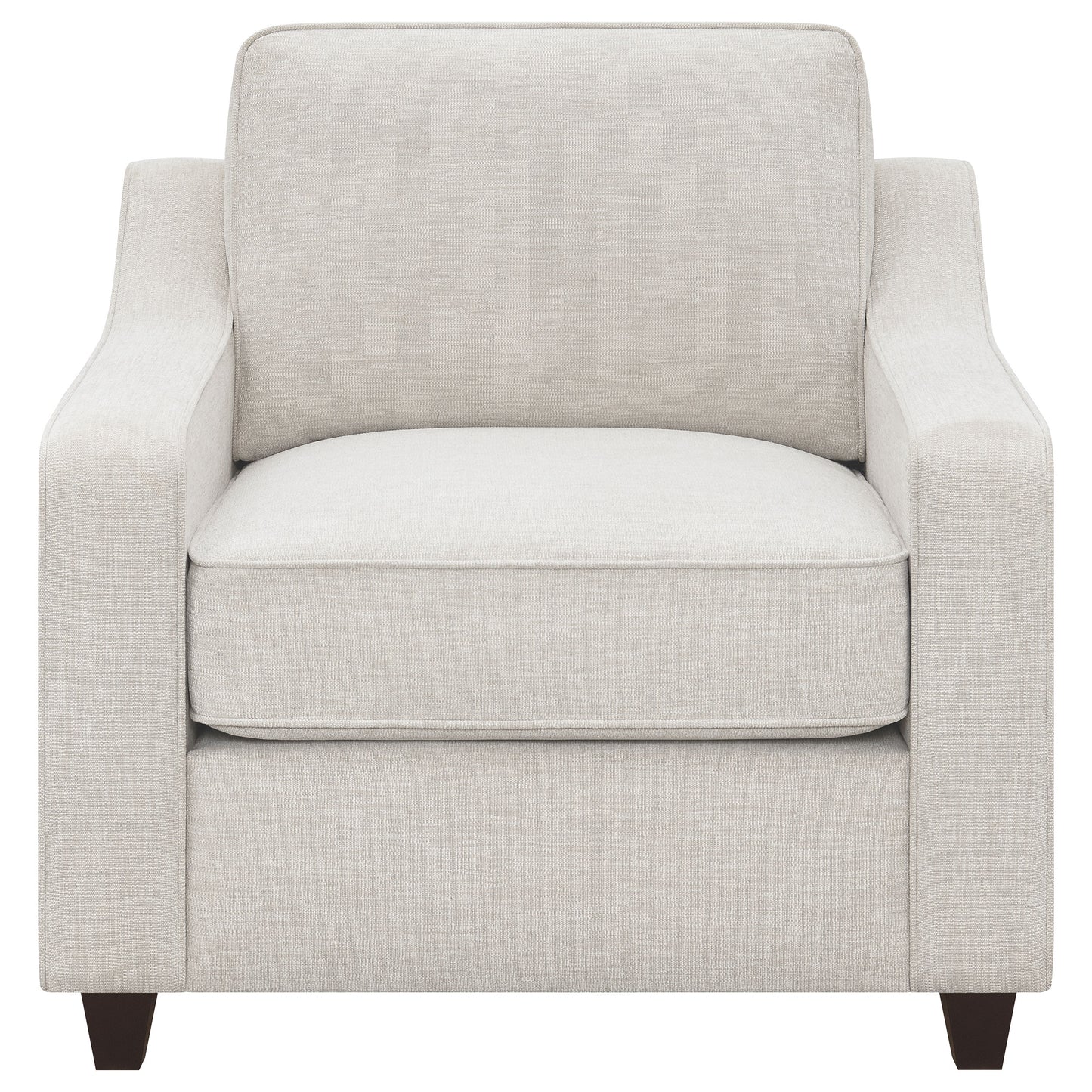 Christine 3-piece Upholstered Sloped Arm Sofa Set Beige