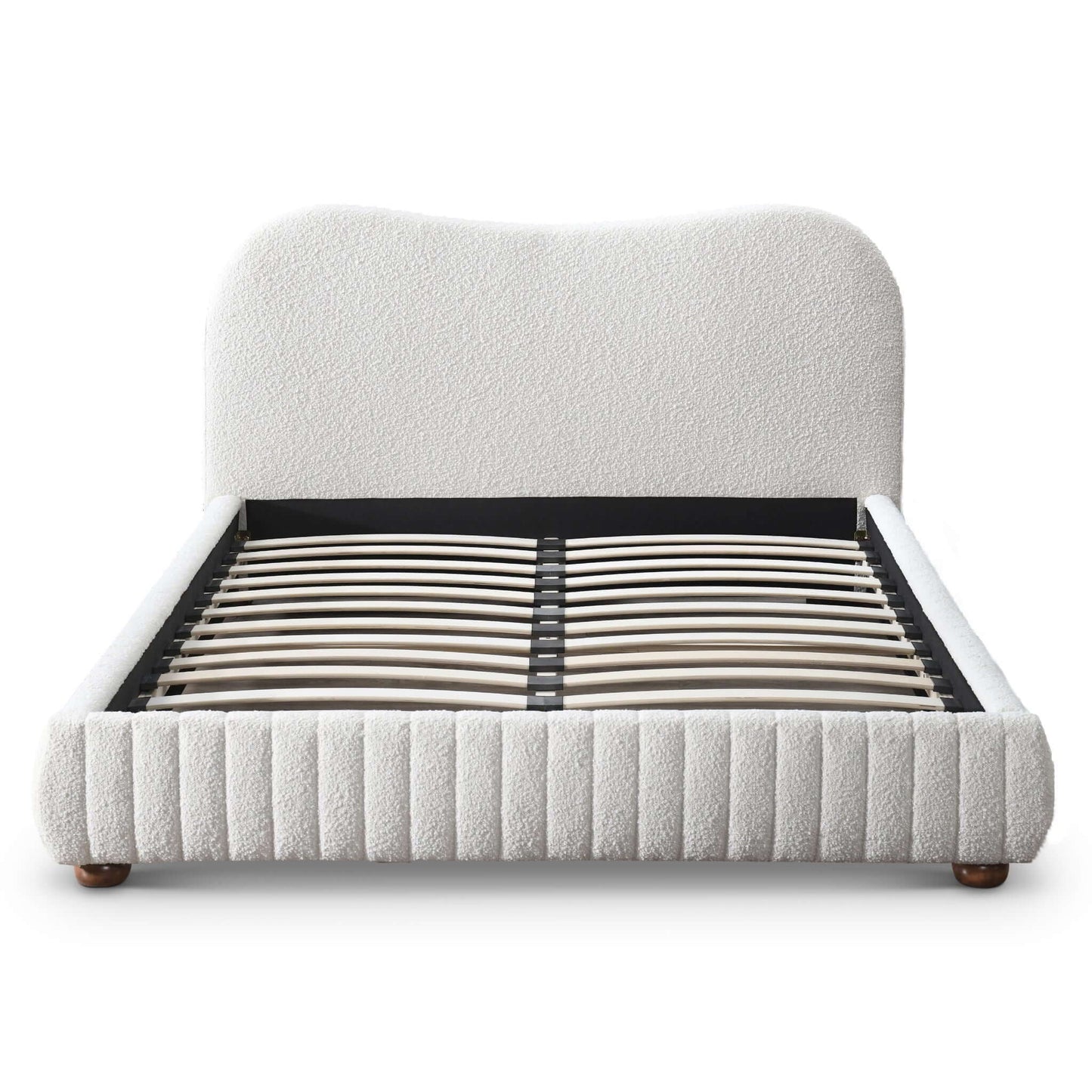Norme - Queen Size Upholstered Low Profile Platform Bed - Cream - The Sleep Loft - Online Mattress Showroom NYC