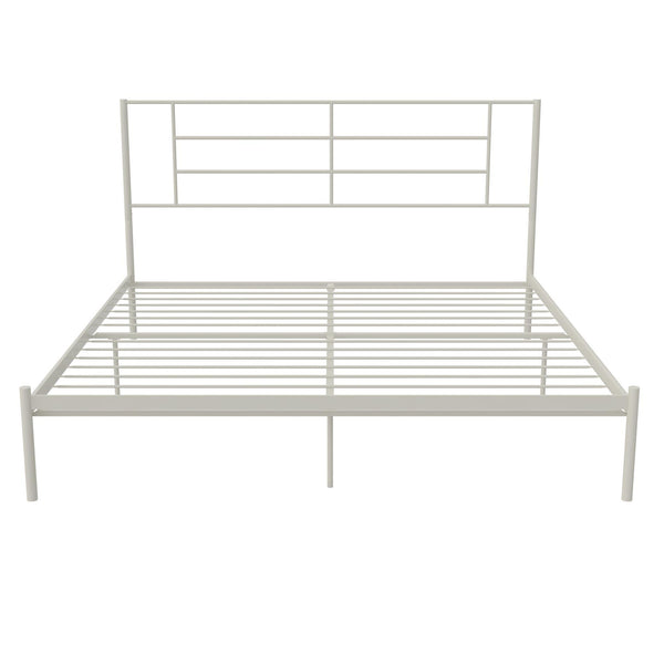 Praxis - King Bed With Simple Headboard - White Praxis - King Bed With Simple Headboard - White