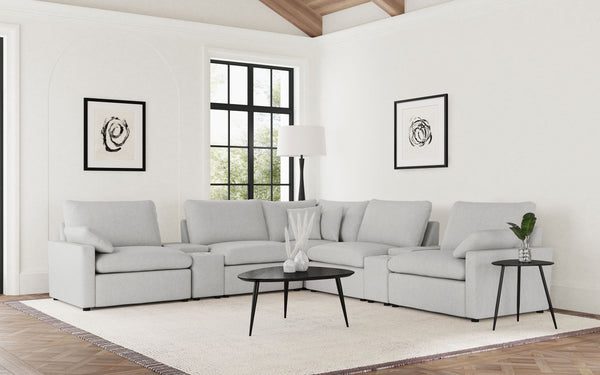 Collins 7-piece Modular Power Reclining Sectional Grey Collins 7-piece Modular Power Reclining Sectional Grey