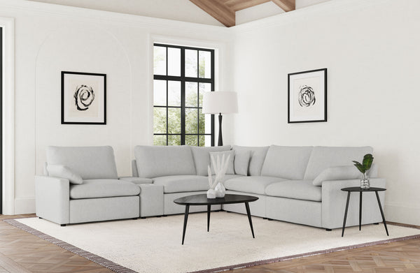 Collins 6-piece Modular Power Reclining Sectional Grey Collins 6-piece Modular Power Reclining Sectional Grey