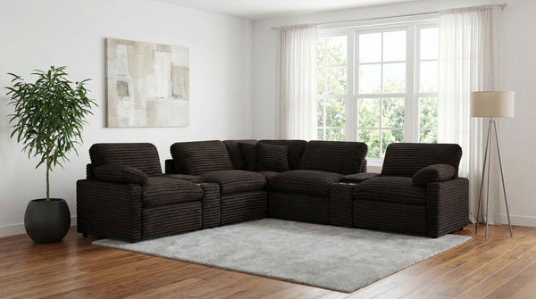 Collins 7-piece Modular Power Reclining Sectional Chocolate Brown Collins 7-piece Modular Power Reclining Sectional Chocolate Brown