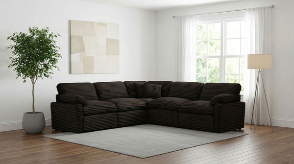 Collins 5-piece Modular Power Reclining Sectional Chocolate Brown Collins 5-piece Modular Power Reclining Sectional Chocolate Brown
