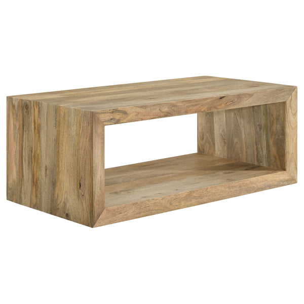 Benton Rectangular Solid Wood Coffee Table Natural Benton Rectangular Solid Wood Coffee Table Natural