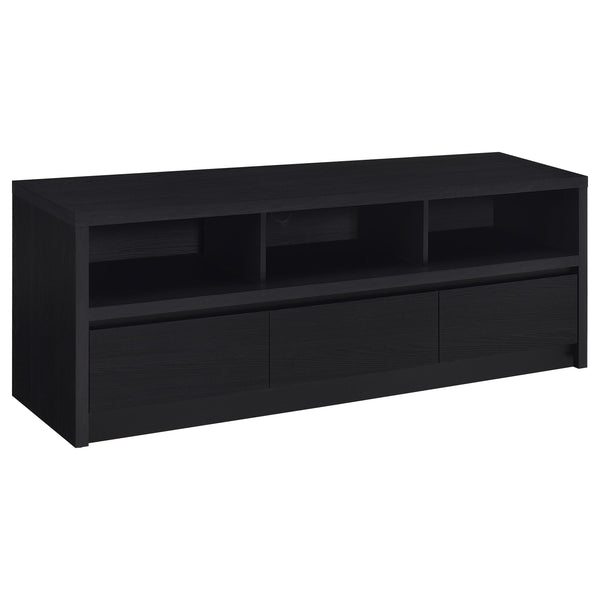 Rutland 59-inch 3-drawer TV Stand Media Console Black Rutland 59-inch 3-drawer TV Stand Media Console Black