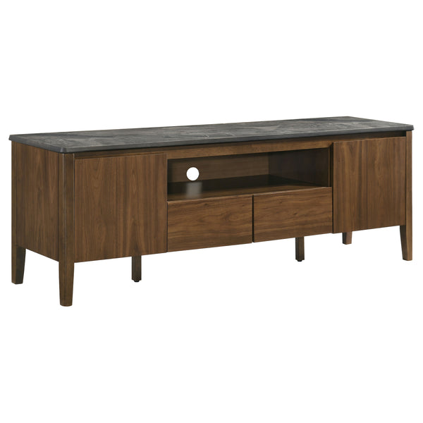 Bradley 63-inch 2-Door SmartTop TV Stand Smokey Grey and Brown Bradley 63-inch 2-Door SmartTop TV Stand Smokey Grey and Brown