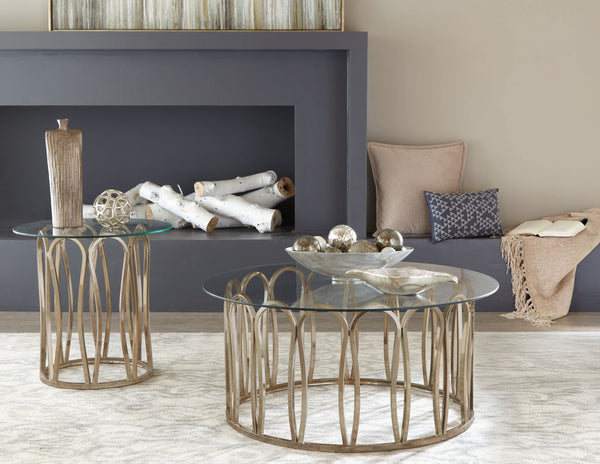 Monett 2-piece Coffee and End Table Set Chocolate Chrome Monett 2-piece Coffee and End Table Set Chocolate Chrome