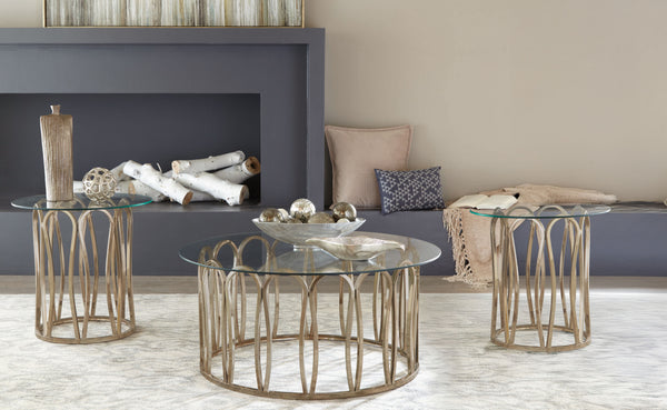 Monett 3-piece Coffee and End Table Set Chocolate Chrome Monett 3-piece Coffee and End Table Set Chocolate Chrome