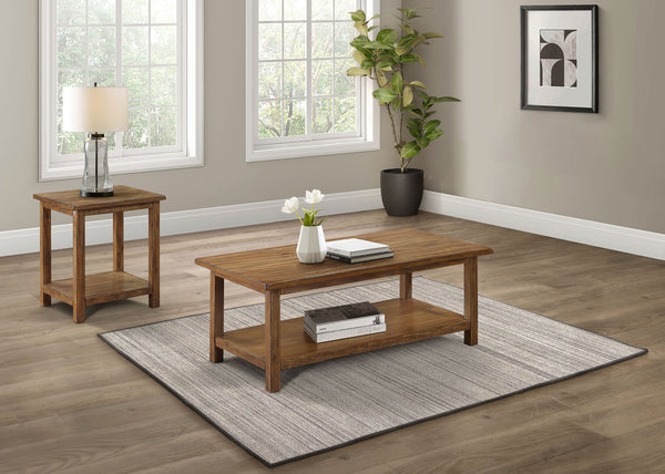 Payne 2-piece Coffee and End Table Set Distressed Brown Payne 2-piece Coffee and End Table Set Distressed Brown