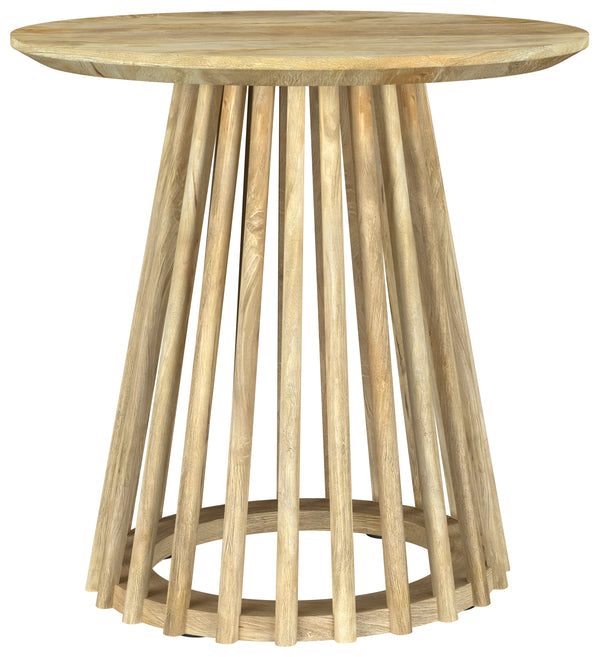 Touhy Round Solid Wood End Side Table Natural Mango Touhy Round Solid Wood End Side Table Natural Mango