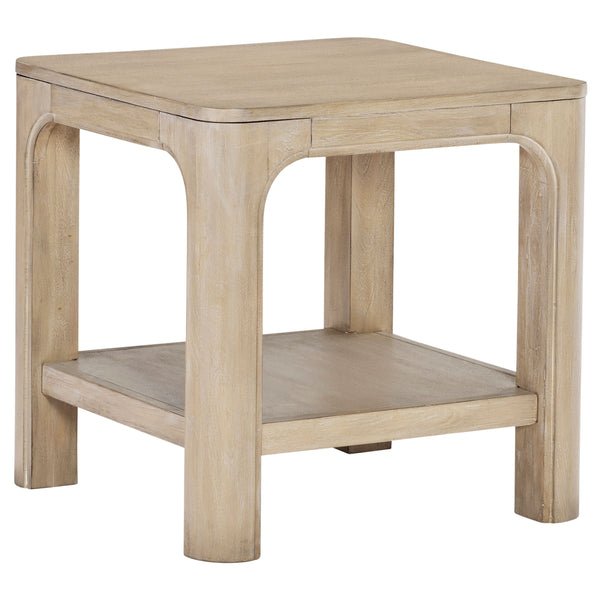 Solano Square Wood Side End Table with Shelf Weathered Mango Solano Square Wood Side End Table with Shelf Weathered Mango