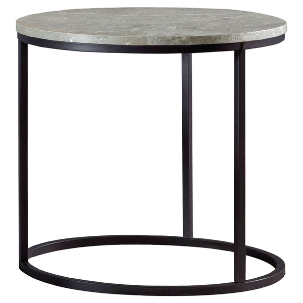 Lainey Round Faux Marble Side End Table Grey Lainey Round Faux Marble Side End Table Grey