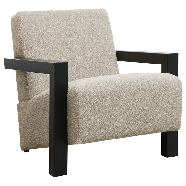 Fitzroy Boucle Upholstered Accent Arm Chair Latte Fitzroy Boucle Upholstered Accent Arm Chair Latte