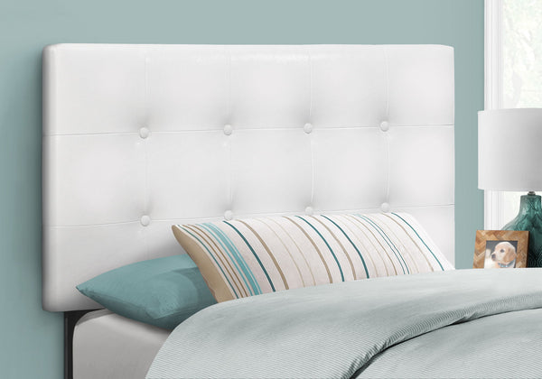 Twin Size, Bed Headboard Only, Upholstered, Transitional - White Twin Size, Bed Headboard Only, Upholstered, Transitional - White