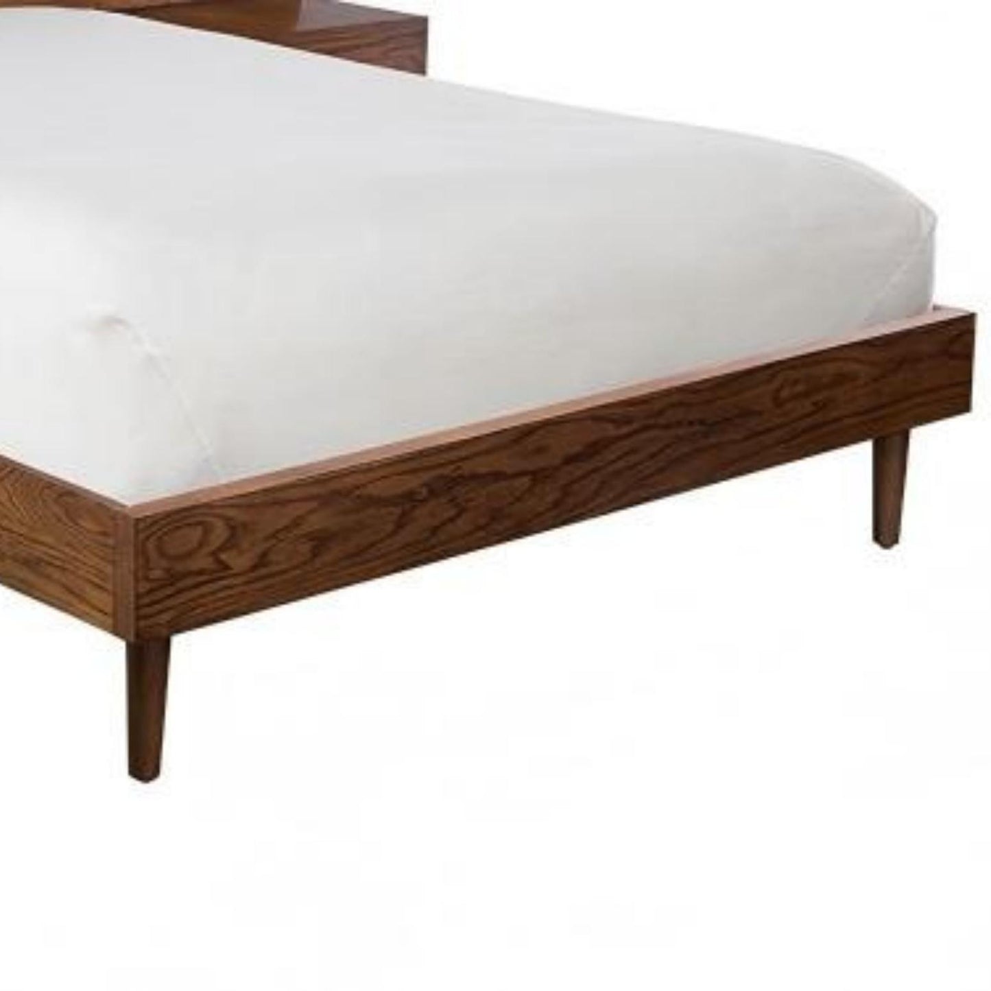Queen Size Bed With Attached Nightstands And Hidden Storage - Pecan - The Sleep Loft - Online Mattress Showroom NYC