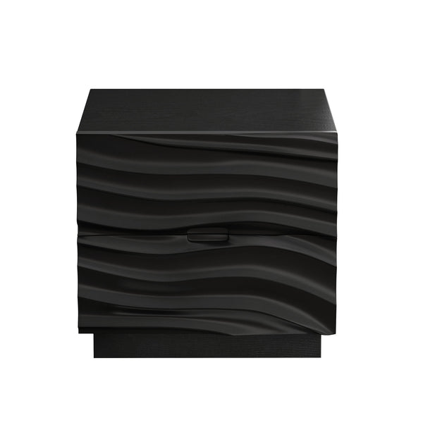 Nightstands, Bedside Table With 2 Drawers (Set of 2) - Black Nightstands, Bedside Table With 2 Drawers (Set of 2) - Black