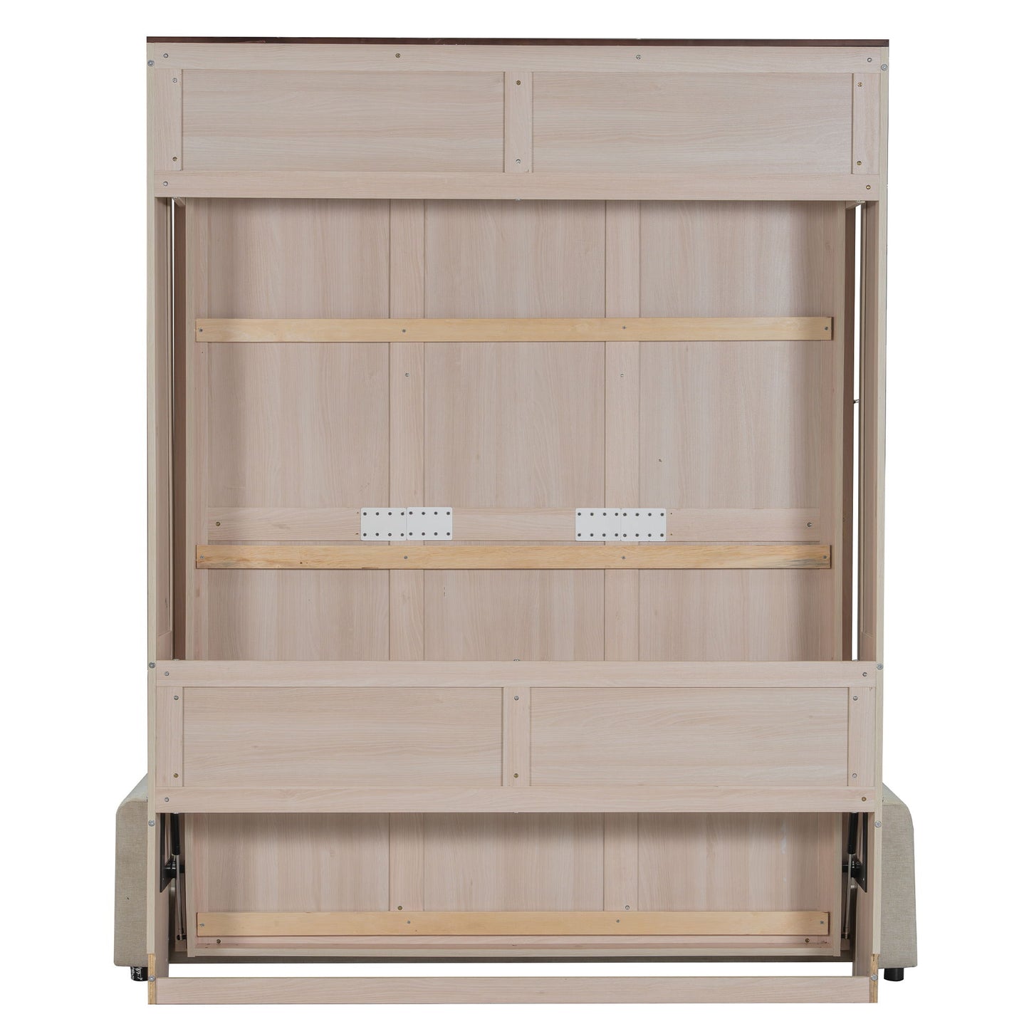 Queen Size Murphy Bed With Sofa And LED - Beige - The Sleep Loft - Online Mattress Showroom NYC