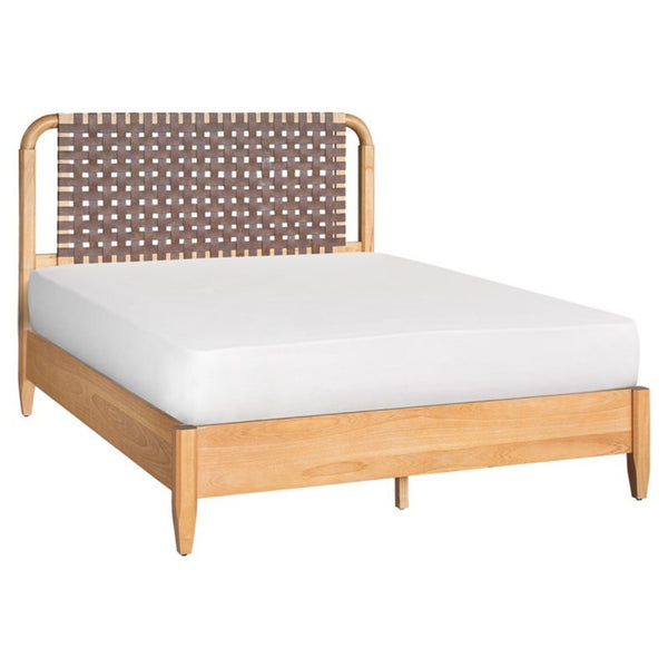 Queen Bed With Caramel Maple Wood - Natural Queen Bed With Caramel Maple Wood - Natural
