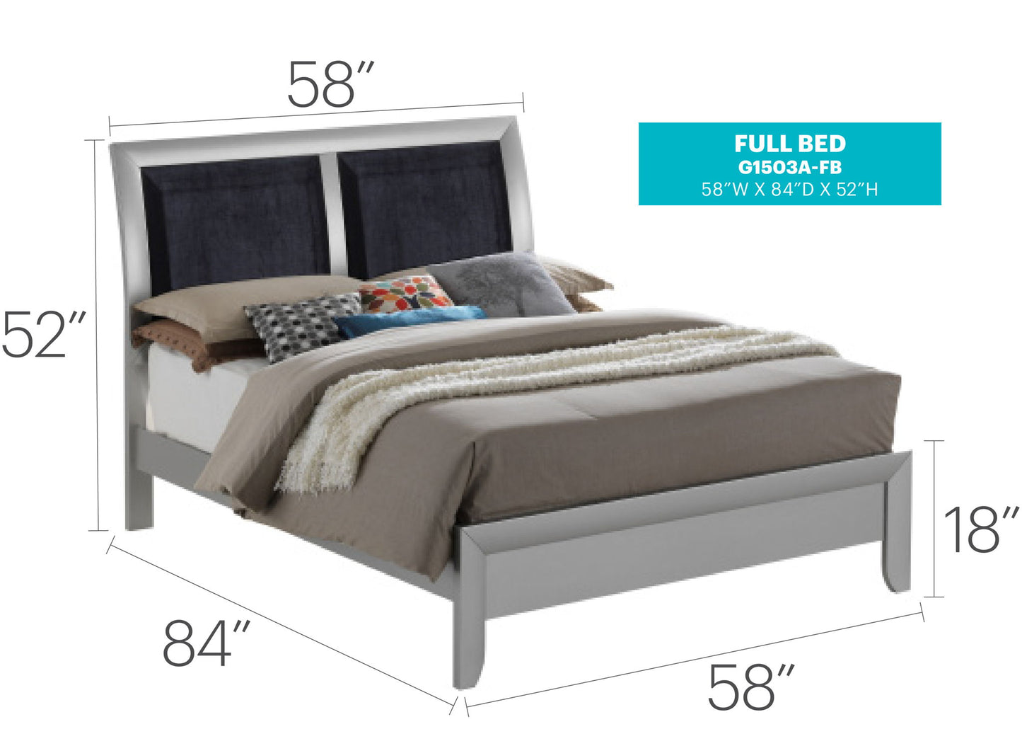 Padded Headboard Design Panel Bed - The Sleep Loft - Online Mattress Showroom NYC