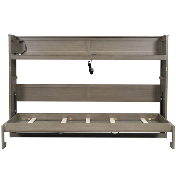 Murphy Bed With Desk, LED Light And USB Charging Station Murphy Bed With Desk, LED Light And USB Charging Station