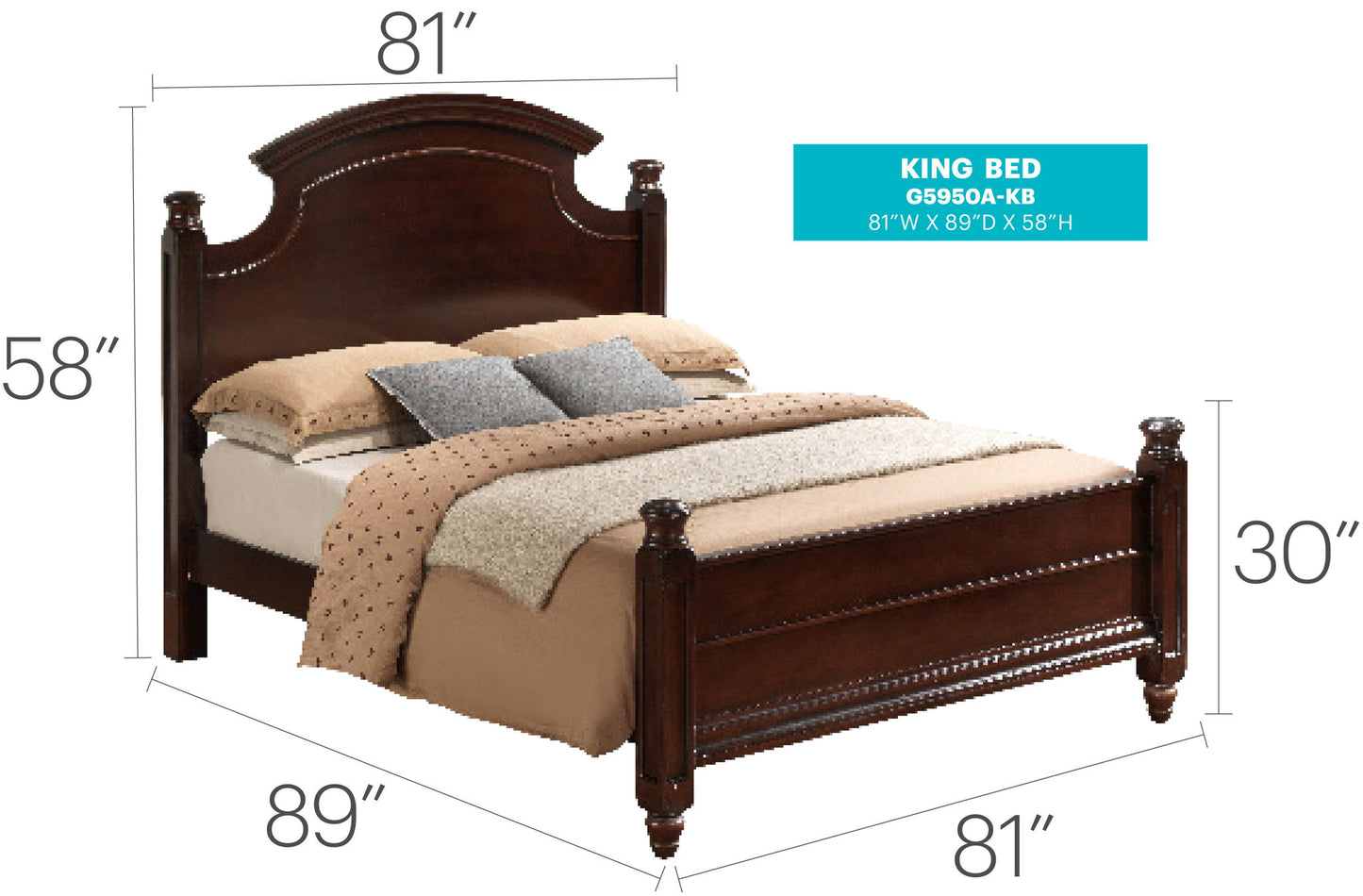 Bed Hand Carved Traditional - The Sleep Loft - Online Mattress Showroom NYC