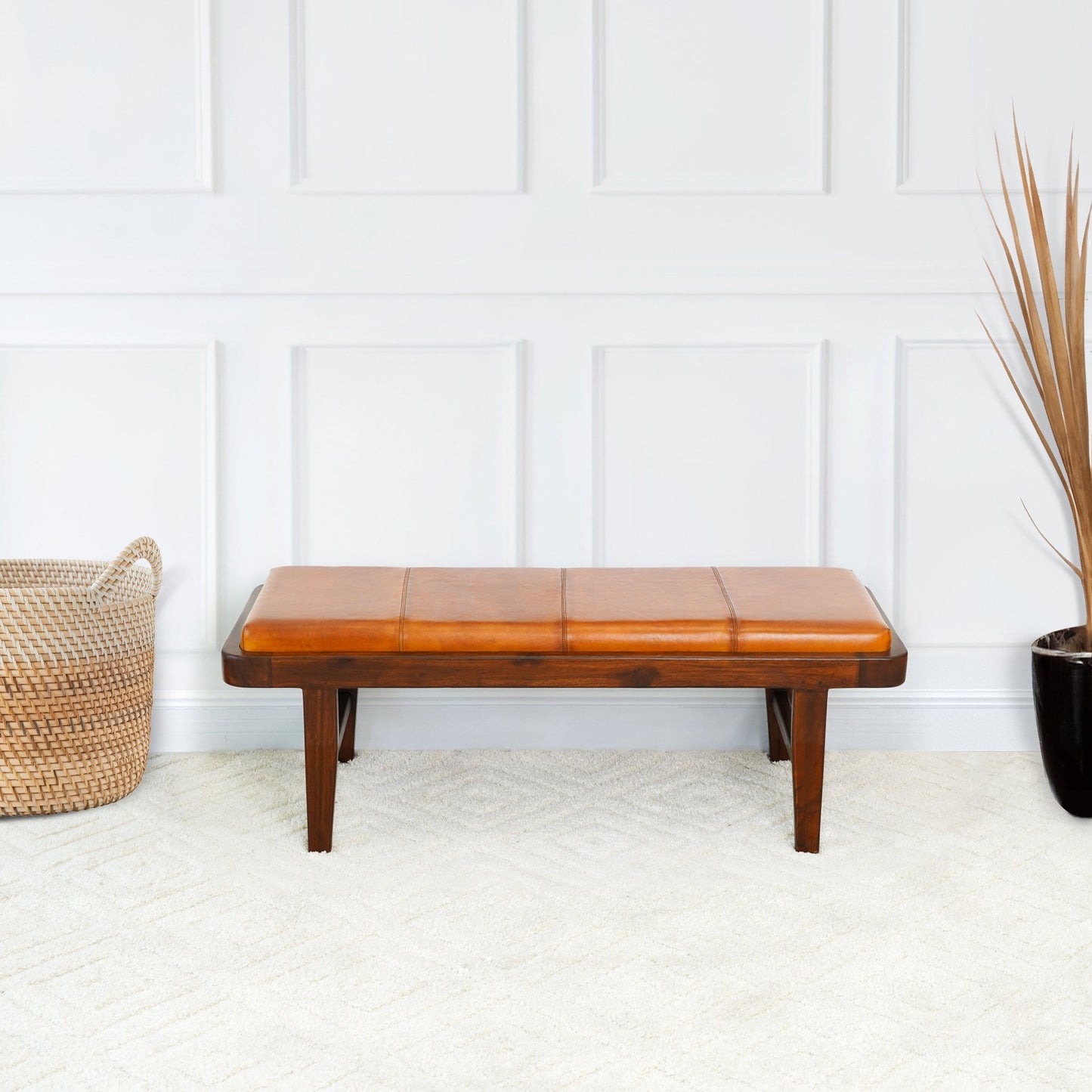Maddox - Bench - Rustic / Tan - The Sleep Loft - Online Mattress Showroom NYC