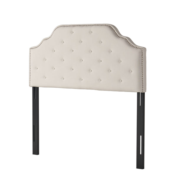 Charismatic - Size Headboard With Button Tufting And Nailhead Trim Charismatic - Size Headboard With Button Tufting And Nailhead Trim