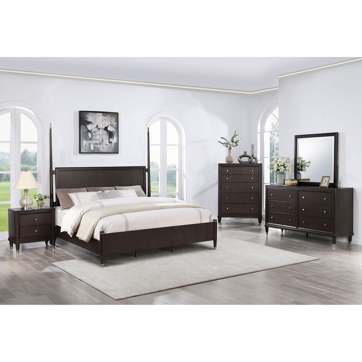 Niguel - 2 Drawer Nightstand With Felt Lined Top Drawer - Brown - The Sleep Loft - Online Mattress Showroom NYC