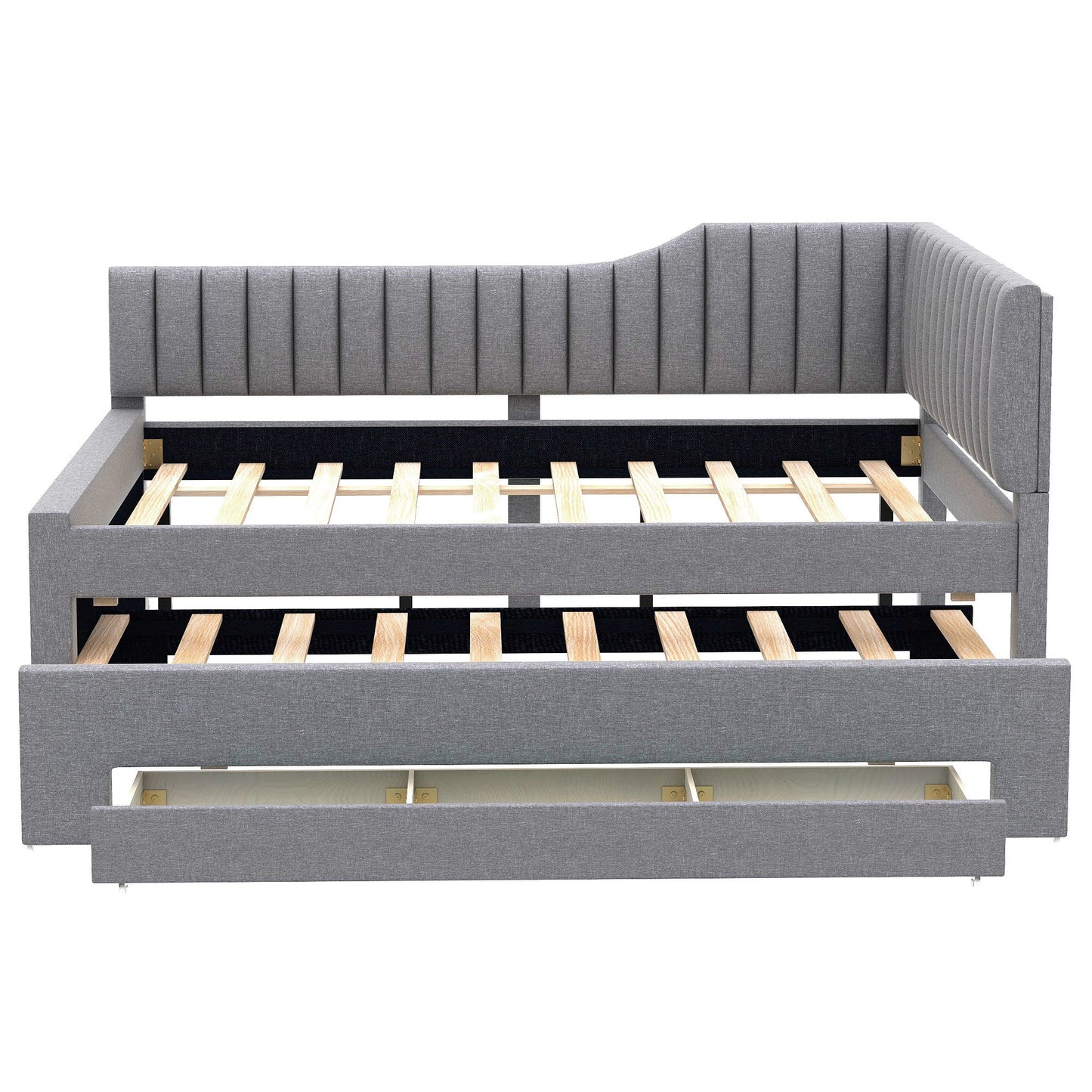 Upholstered Daybed With Trundle And 3 Drawers - The Sleep Loft - Online Mattress Showroom NYC