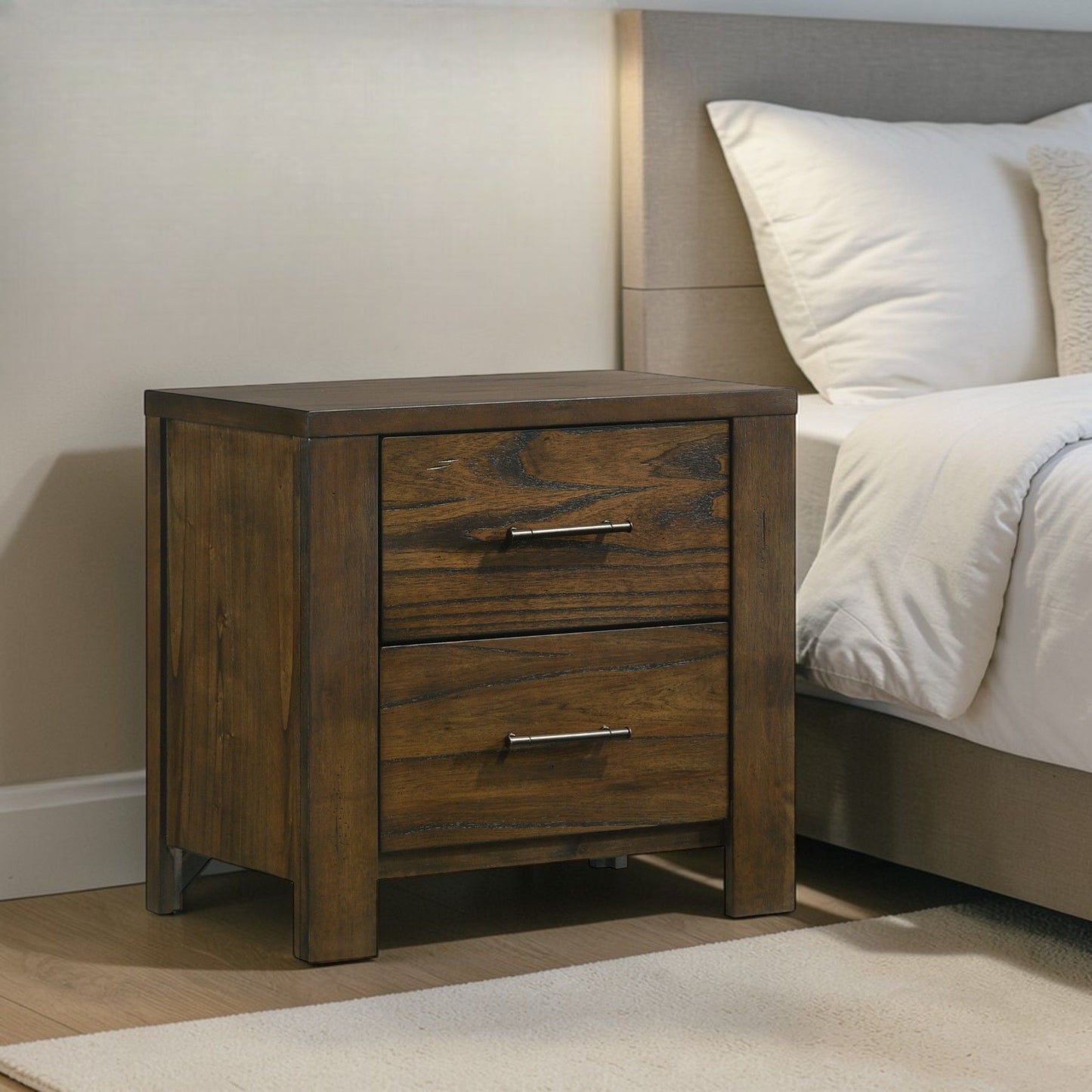 Merrilee - Nightstand - Oak - The Sleep Loft - Online Mattress Showroom NYC
