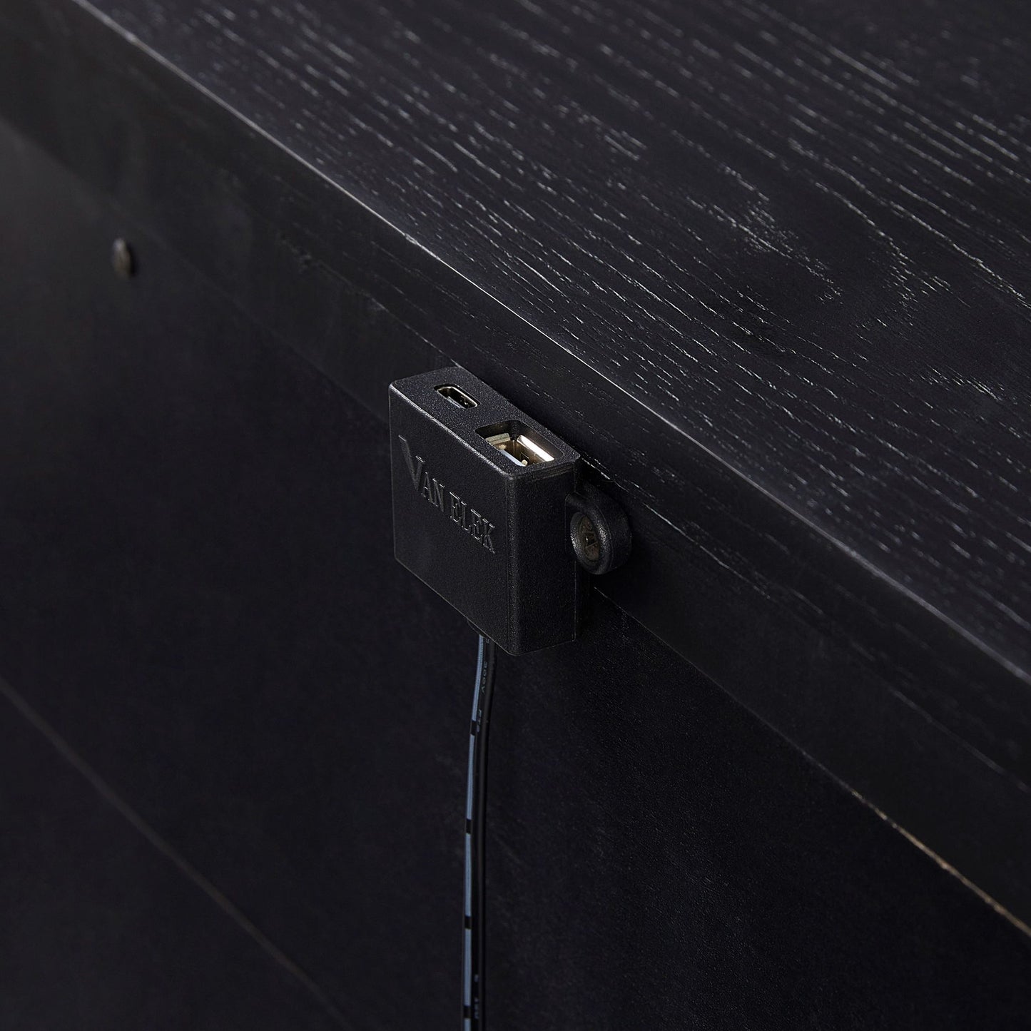 3 Drawer Nightstand With USB - Black - The Sleep Loft - Online Mattress Showroom NYC