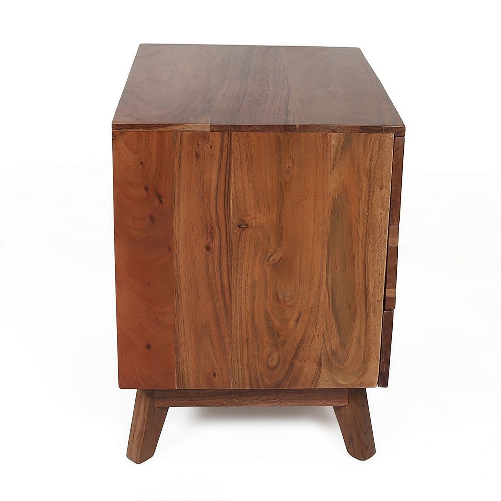 Nightstand Natural Wood - Brown - The Sleep Loft - Online Mattress Showroom NYC