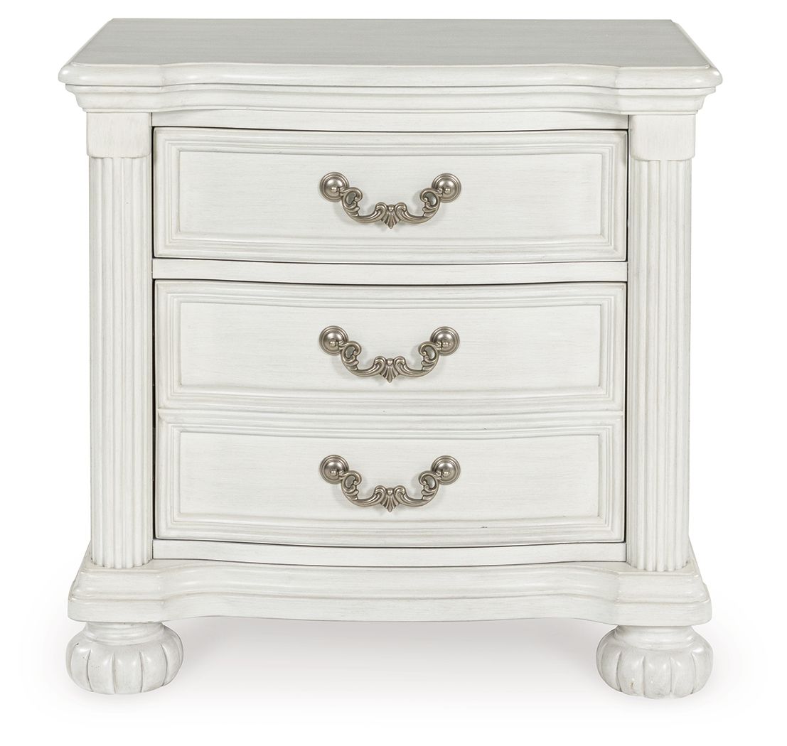 Montelaine - Three Drawer Night Stand - Antique White