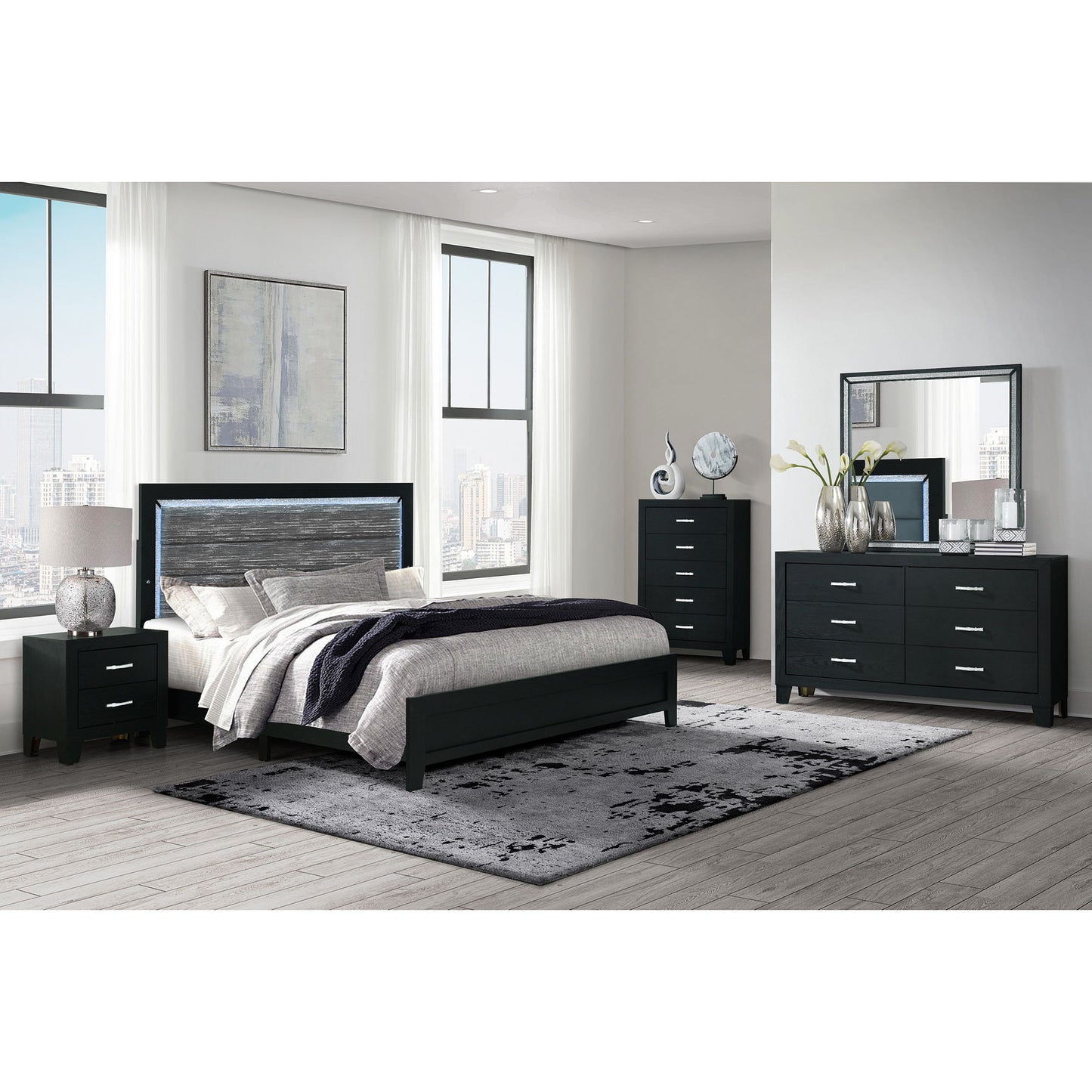 Carlos - Modern Design Bed With LED - The Sleep Loft - Online Mattress Showroom NYC