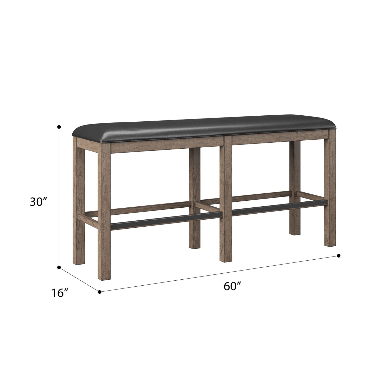 Bar Height Bench - Brown - The Sleep Loft - Online Mattress Showroom NYC
