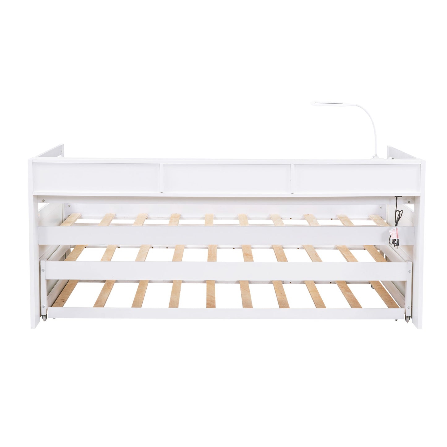 Daybed With 2 Trundles, 3 Storage Cubbies, Built In USB Charging Light - The Sleep Loft - Online Mattress Showroom NYC