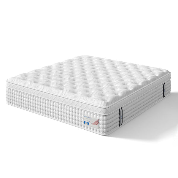 14" King Hybrid Mattress, Memory Foam & Pocket Spring Bed, Medium Firm Comfort, Spine Support, Quiet & Breathable - White 14" King Hybrid Mattress, Memory Foam & Pocket Spring Bed, Medium Firm Comfort, Spine Support, Quiet & Breathable - White