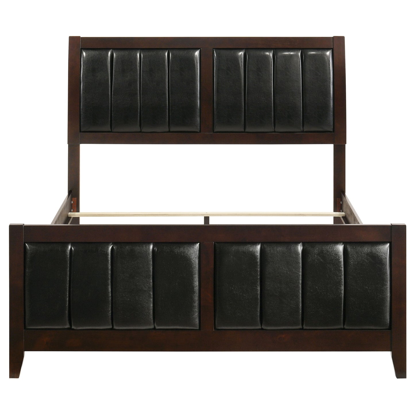 Queen Panel Bed With Upholstered Headboard And Footboard - Brown - The Sleep Loft - Online Mattress Showroom NYC