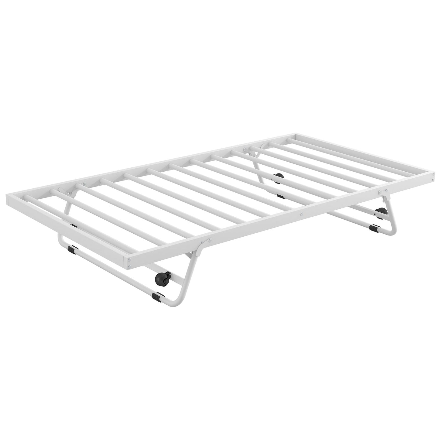 Industrial Metal Daybed With Adjustable Pop Up Trundle And LED Strip - The Sleep Loft - Online Mattress Showroom NYC