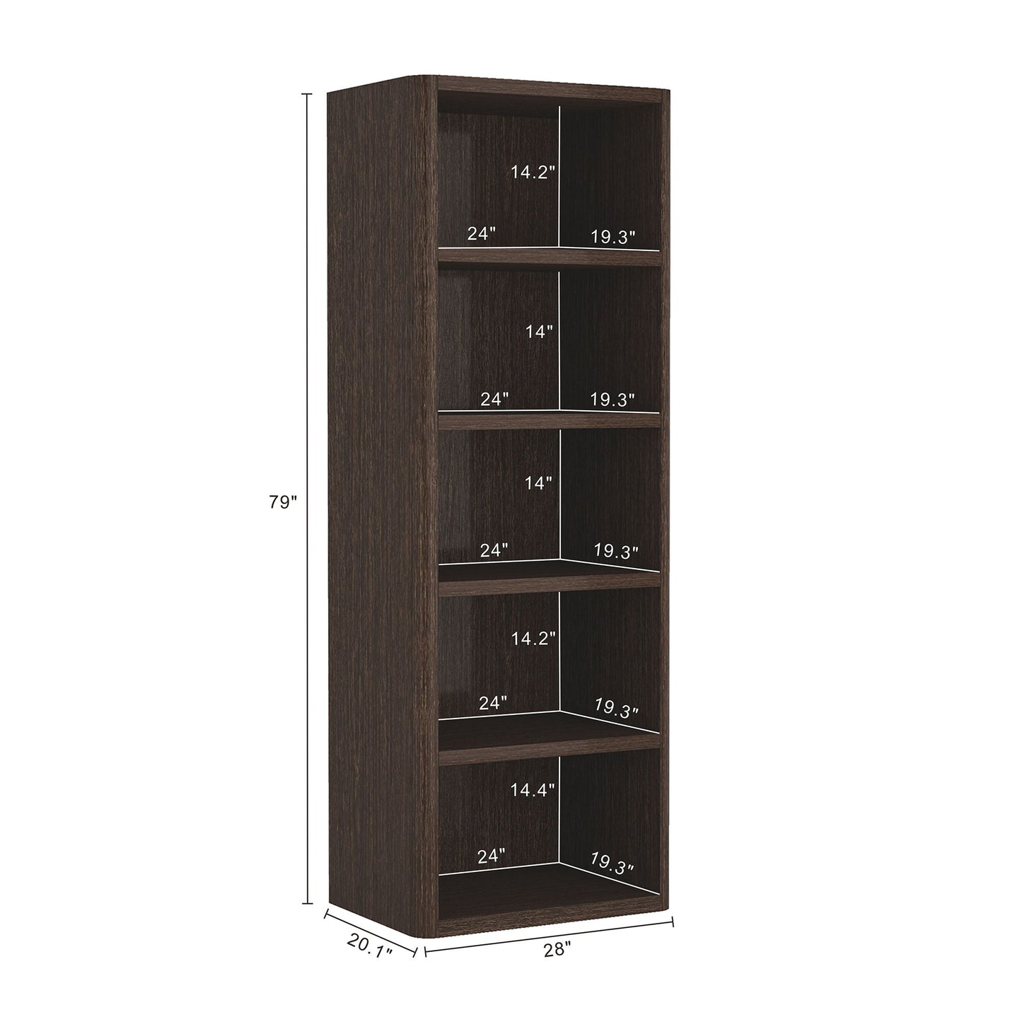 Rivington - Open Bookcase - The Sleep Loft - Online Mattress Showroom NYC