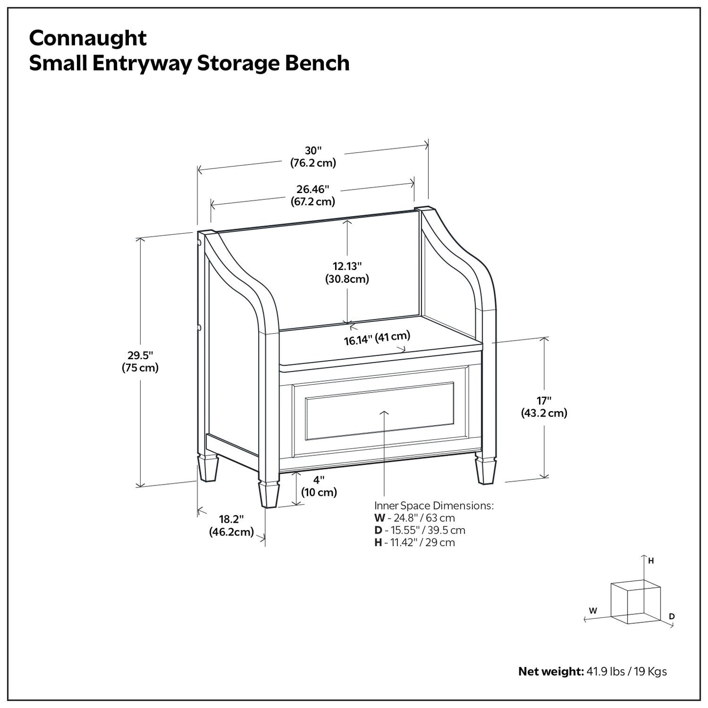 Connaught - Storage Bench - The Sleep Loft - Online Mattress Showroom NYC