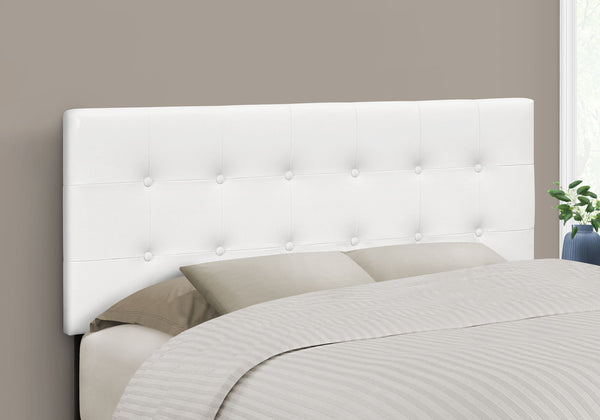 Full Size Headboard Only Upholstered Leather Look - White Full Size Headboard Only Upholstered Leather Look - White