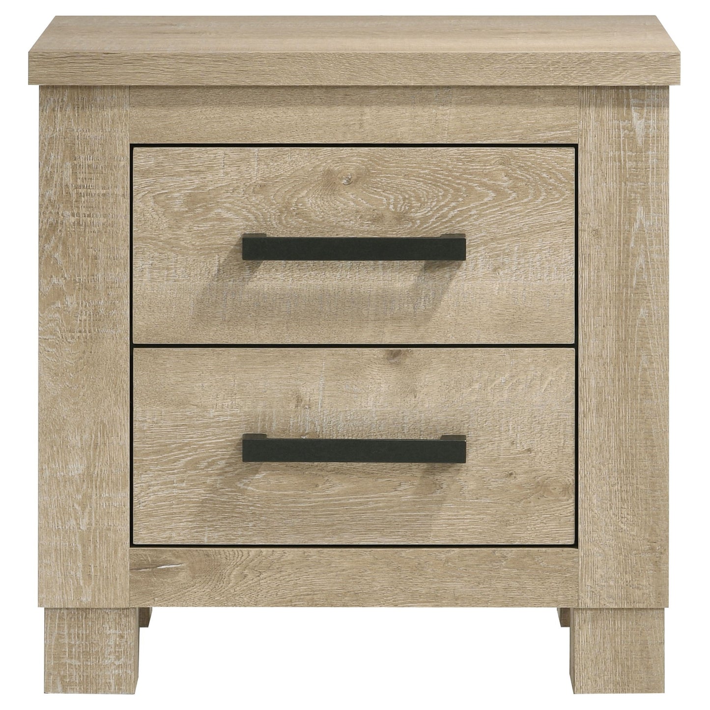 Sansome - 2 Drawer Nightstand Bedside Table - Oak - The Sleep Loft - Online Mattress Showroom NYC