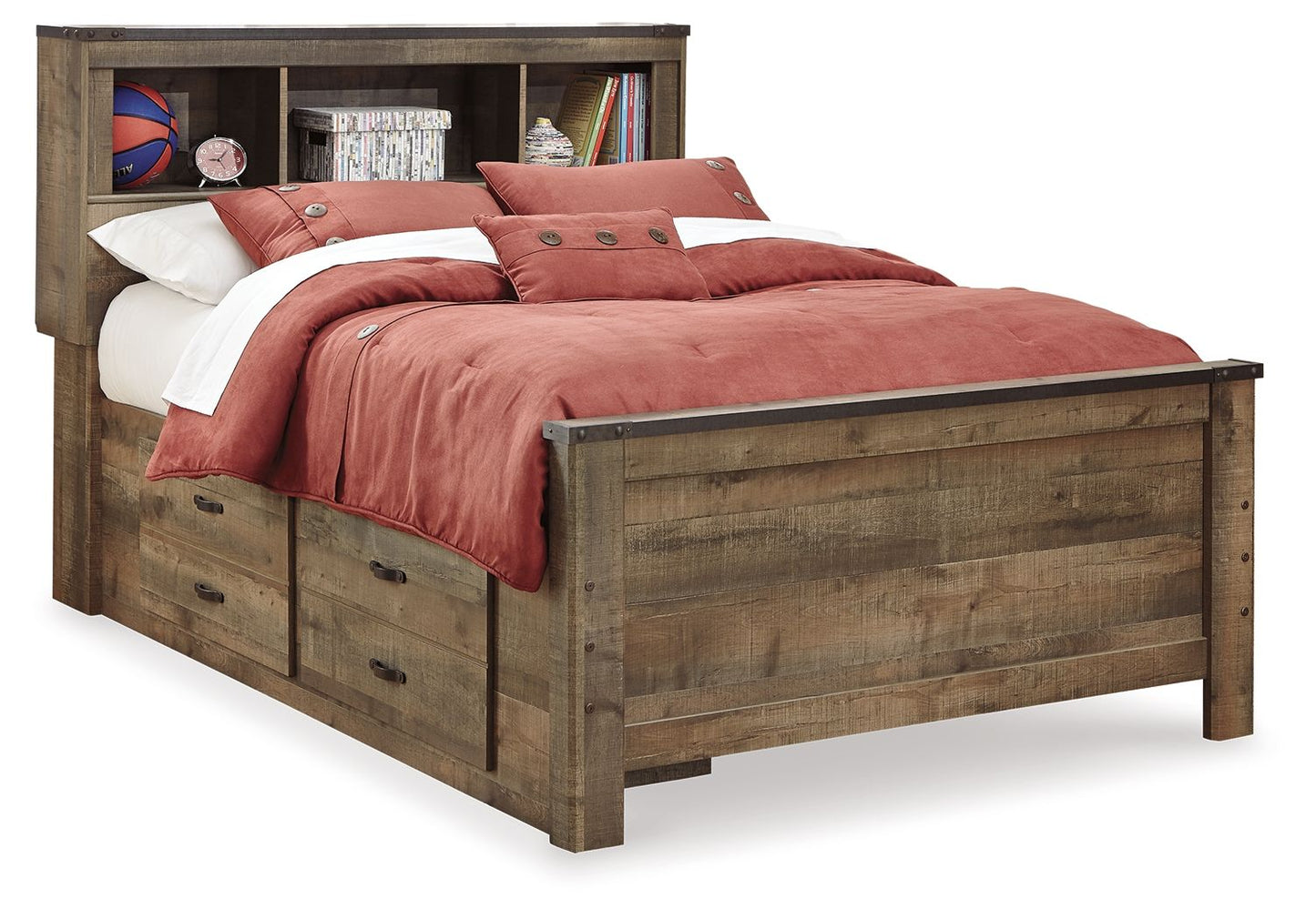 Trinell - Bookcase Storage Bed - The Sleep Loft - Online Mattress Showroom NYC
