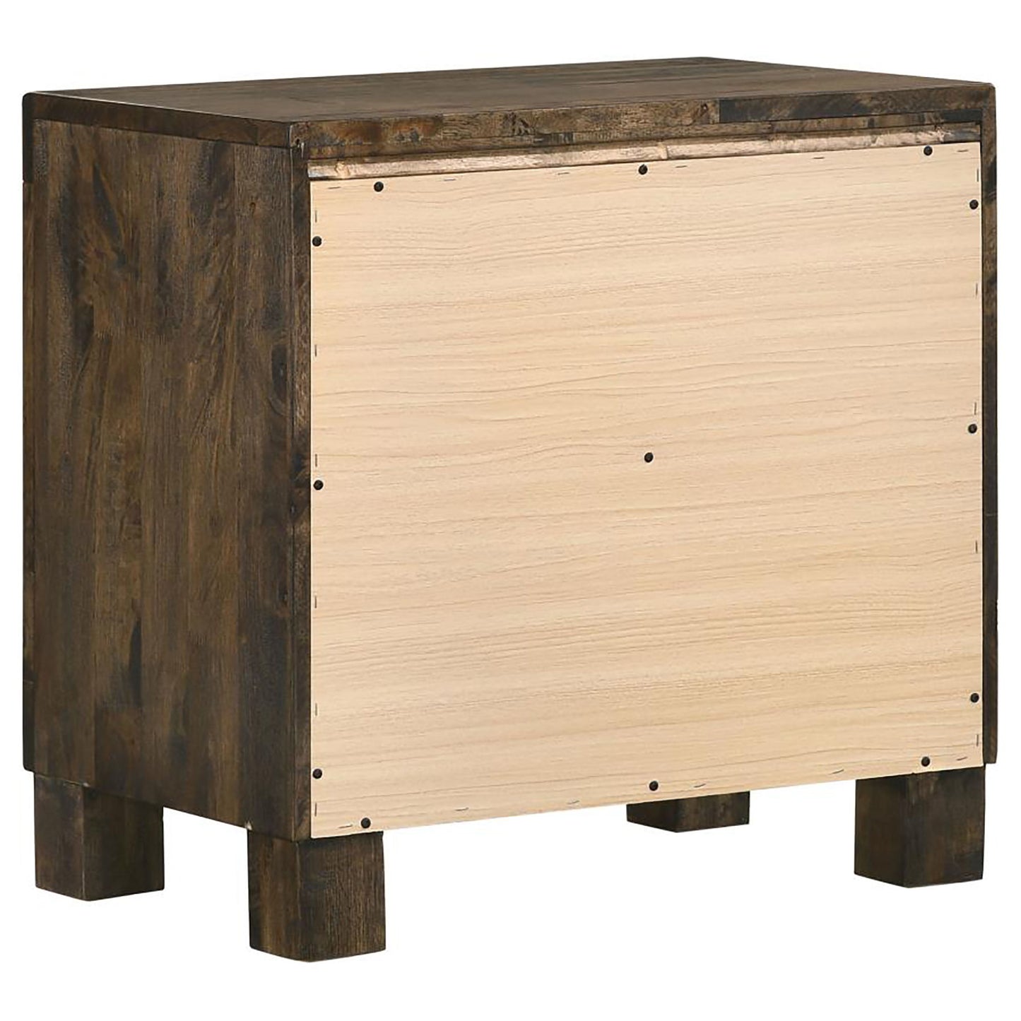2 Drawer Nightstand - Brown Wood - The Sleep Loft - Online Mattress Showroom NYC